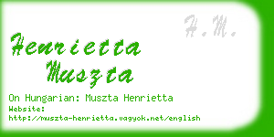 henrietta muszta business card